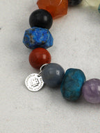 Garden in Full Bloom Multi-Gemstone Bracelet — blue tiger's eye, blue apatite, amethyst, black ruti... | SENLORE