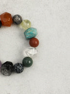 Garden in Full Bloom Multi-Gemstone Bracelet — blue tiger's eye, blue apatite, amethyst, black ruti... | SENLORE