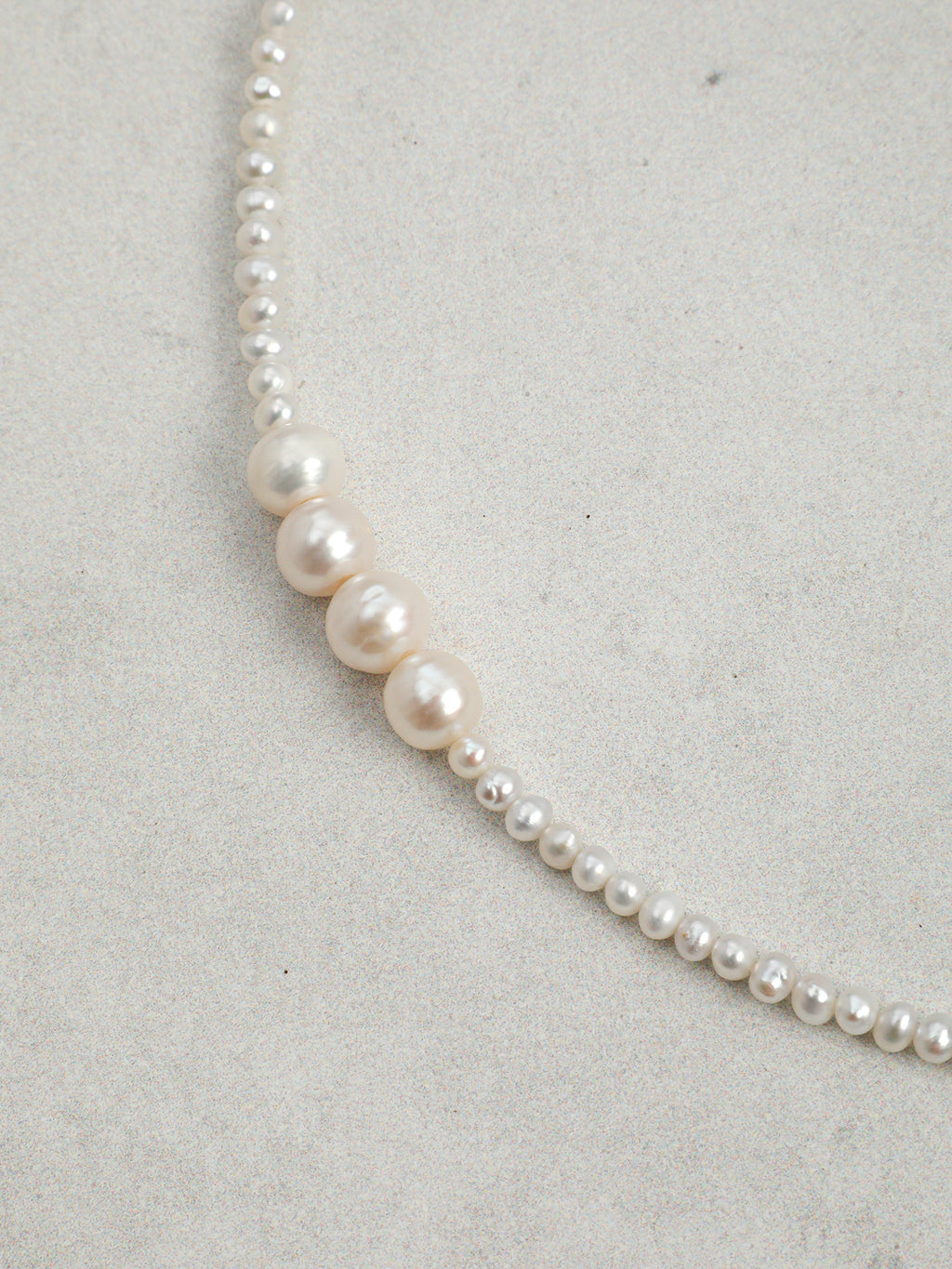 Minimalist Chain-Link Pearl Necklace — natural freshwater pearl, S925 silver clasp, sterlin... | SENLORE