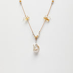 SENLORE Minimalist Baroque Crystal Necklace – Lifestyle Shot