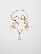 SENLORE Minimalist Baroque Crystal Necklace – Lifestyle Shot