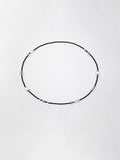 SENLORE Minimalist Black Tourmaline Clear Quartz Necklace – Side View