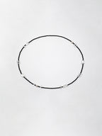 SENLORE Minimalist Black Tourmaline Clear Quartz Necklace – Side View