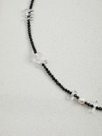 SENLORE Minimalist Black Tourmaline Clear Quartz Necklace – Lifestyle Shot