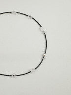 SENLORE Minimalist Black Tourmaline Clear Quartz Necklace – Lifestyle Shot
