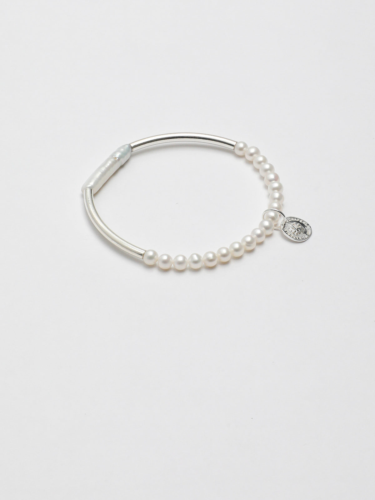 Silver Tube Pearl Bracelet — short seed pearl & S925 Sterling Silver | SENLORE