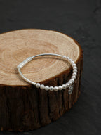 Silver Tube Pearl Bracelet — short seed pearl & S925 Sterling Silver | SENLORE