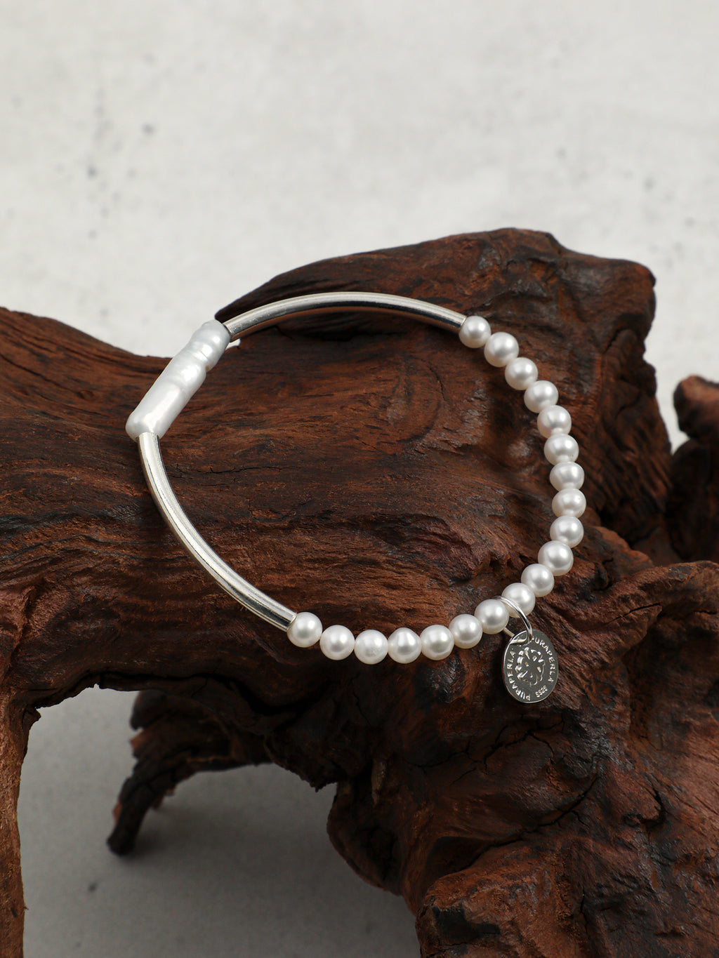 Silver Tube Pearl Bracelet — short seed pearl & S925 Sterling Silver | SENLORE