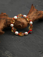 SENLORE Wealth-Attracting Freeform Citrine Pearl Bracelet – Lifestyle Shot