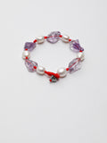 SENLORE Lucky Freeform Amethyst Pearl Bracelet – Detail Close-up
