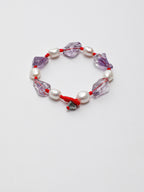 SENLORE Lucky Freeform Amethyst Pearl Bracelet – Detail Close-up