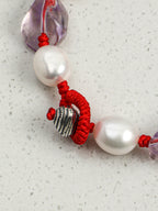 SENLORE Lucky Freeform Amethyst Pearl Bracelet – Lifestyle Shot