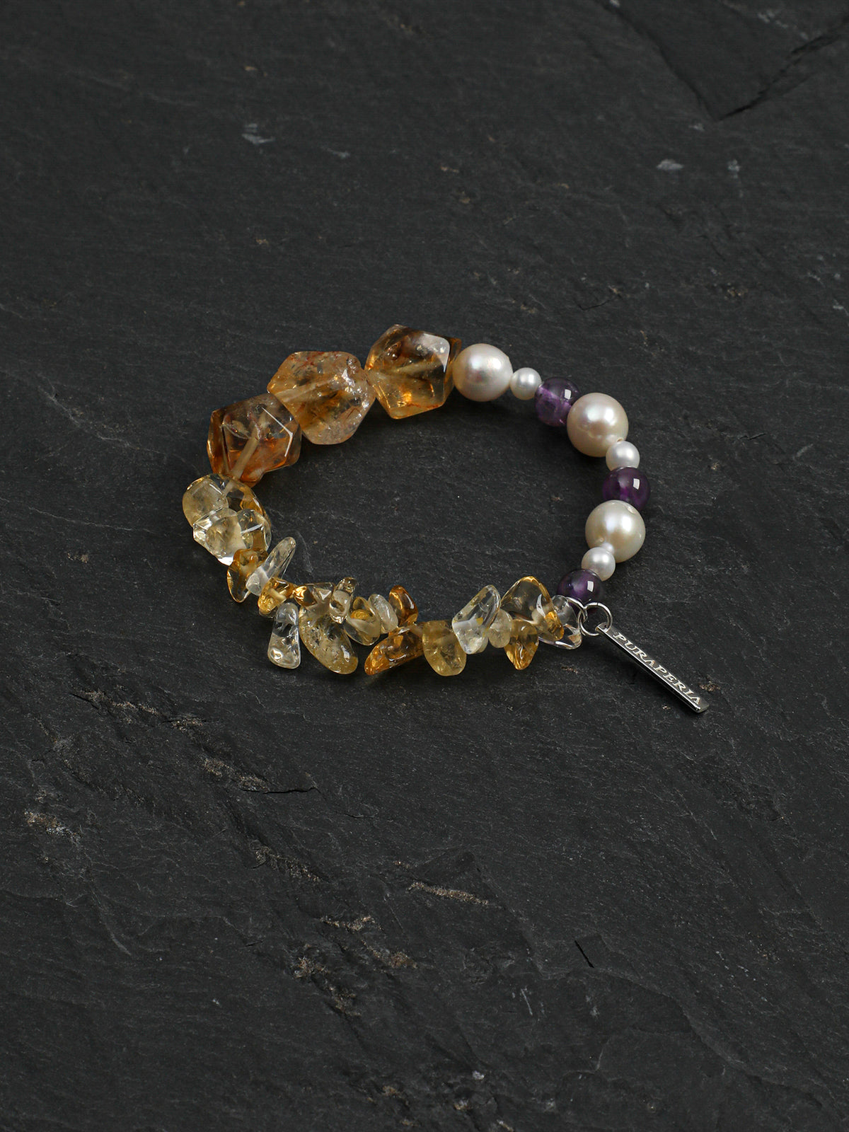 SENLORE Freeform Citrine Pearl Bracelet – Lifestyle Shot