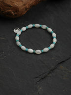 SENLORE Shell Bead Turquoise Bracelet – Side View