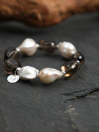 SENLORE Crystal Freeform Baroque Bracelet – Front View