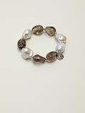 SENLORE Crystal Freeform Baroque Bracelet – Detail Close-up