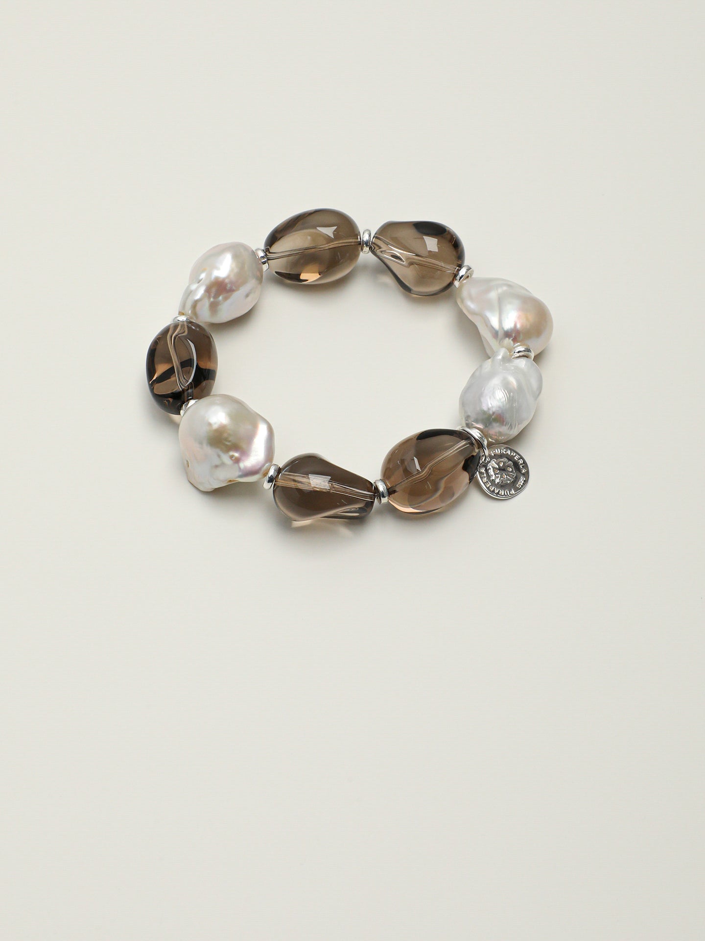 SENLORE Crystal Freeform Baroque Bracelet – Detail Close-up