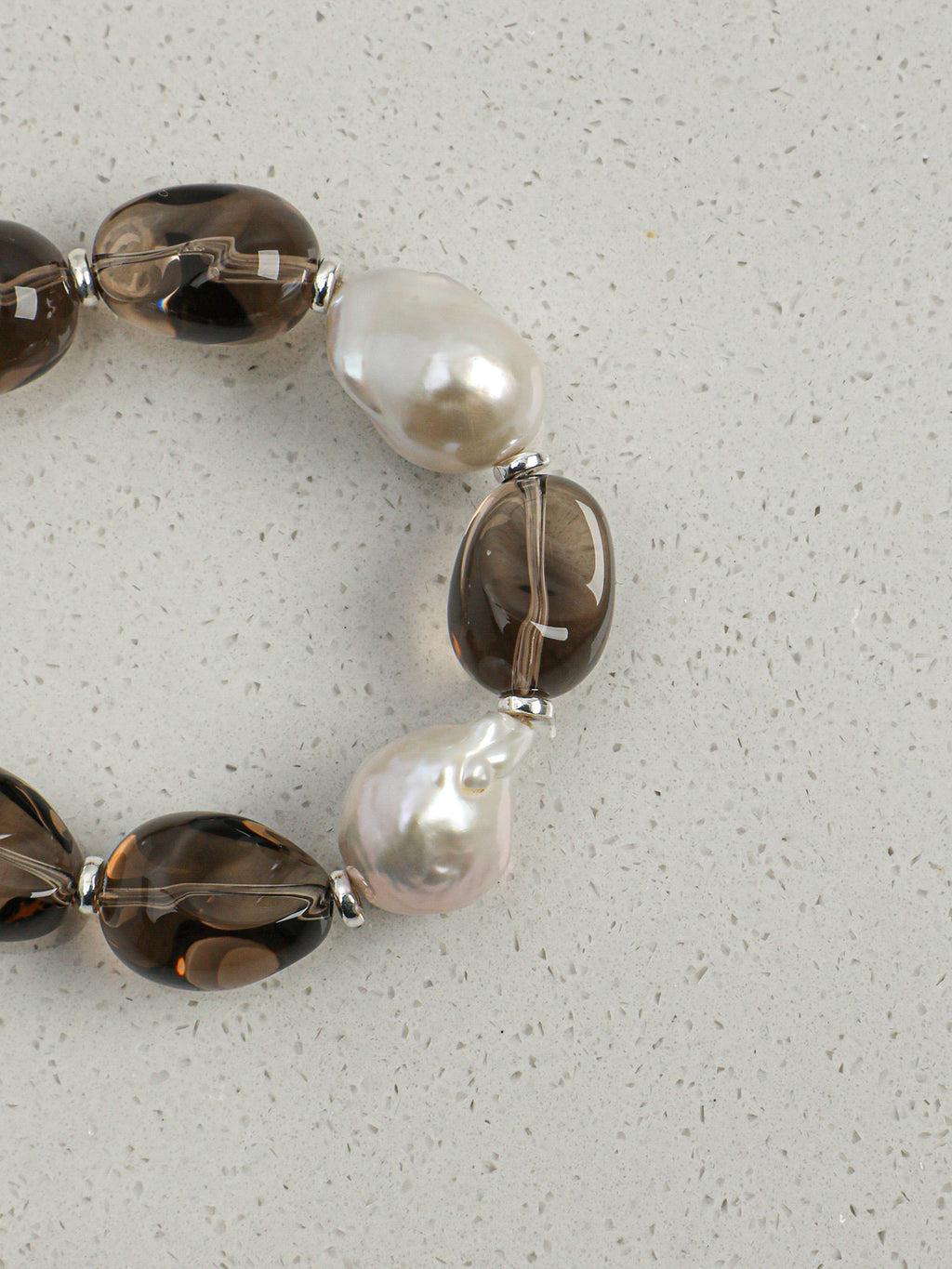 SENLORE Crystal Freeform Baroque Bracelet – Side View