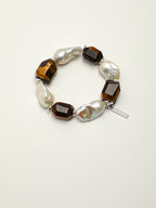 SENLORE Square Smoky Quartz Baroque Bracelet – Side View