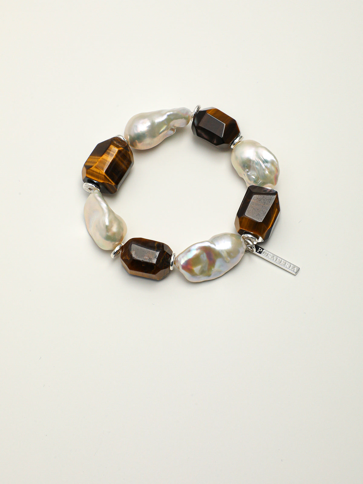 SENLORE Square Smoky Quartz Baroque Bracelet – Side View