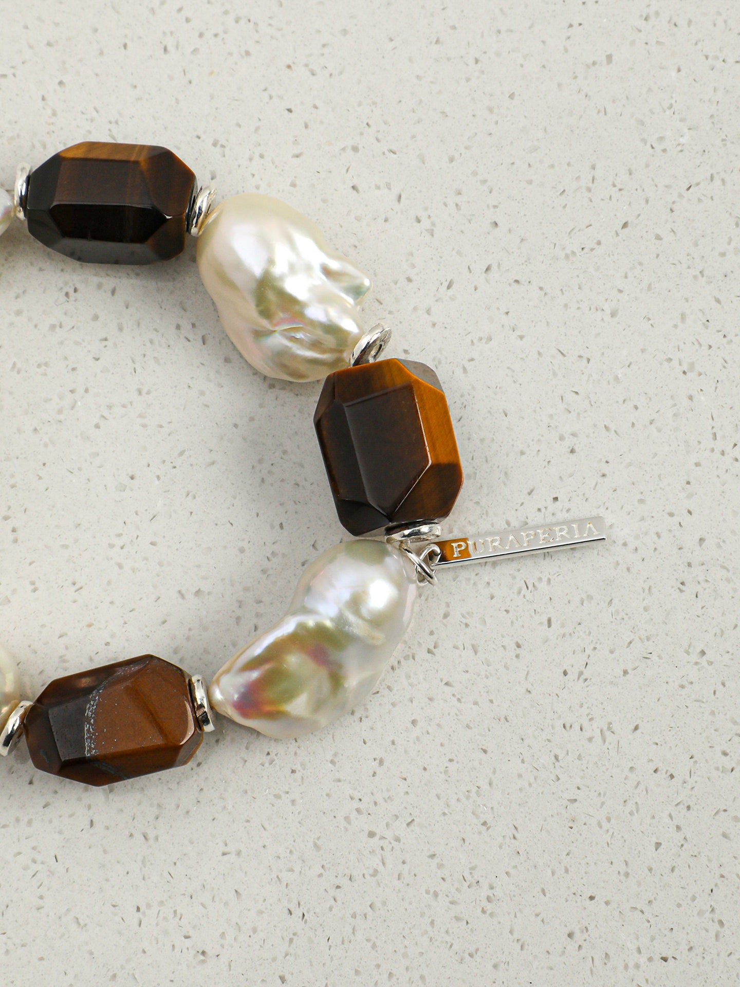 SENLORE Square Smoky Quartz Baroque Bracelet – Lifestyle Shot