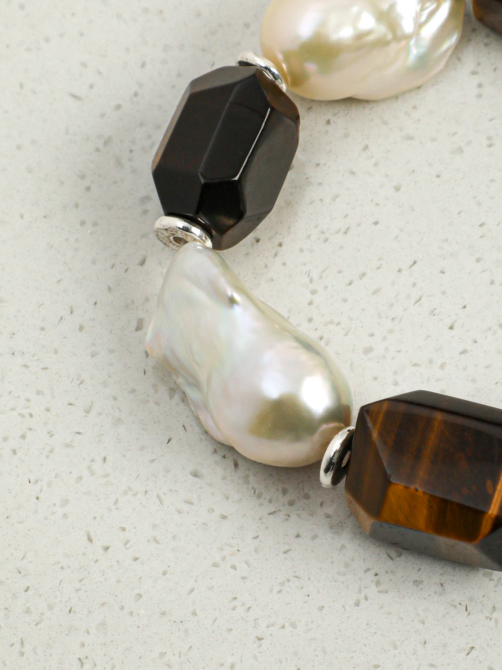 SENLORE Square Smoky Quartz Baroque Bracelet – Lifestyle Shot