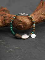 SENLORE Malachite Baroque Bracelet – Front View