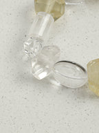 Morandi-Tone Crystal Bracelet — freeform white crystal & freshwater pearl & S925 Sterling Silver | SENLORE