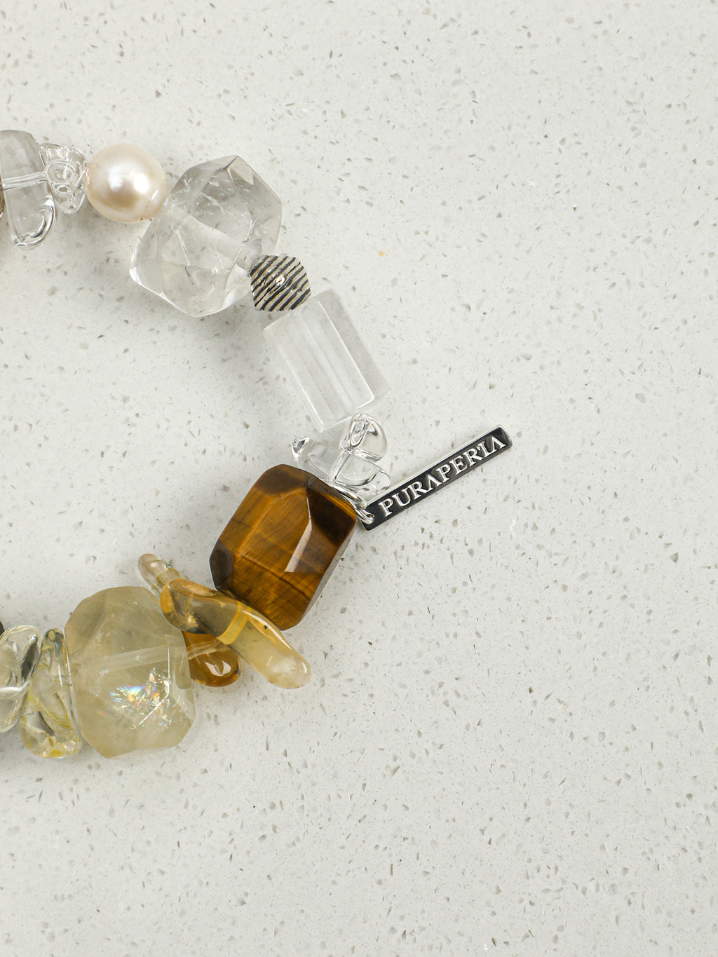Black Swan Tiger's Eye Crystal Bracelet — faceted yellow tiger's eye & citrine chip & S925 Sterling Silver | SENLORE