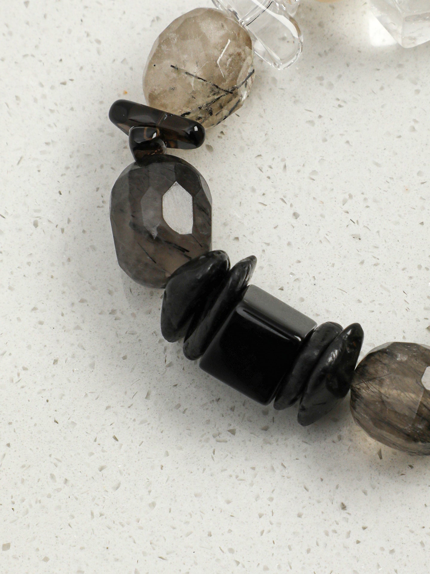 Black Swan Tiger's Eye Crystal Bracelet — faceted yellow tiger's eye & citrine chip & S925 Sterling Silver | SENLORE
