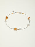 Citrine & Rock Crystal Moon Pearl Necklace