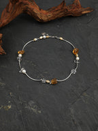 Citrine & Rock Crystal Moon Pearl Necklace
