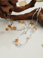 Citrine & Rock Crystal Moon Pearl Necklace