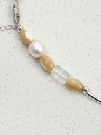 Citrine & Rock Crystal Moon Pearl Necklace