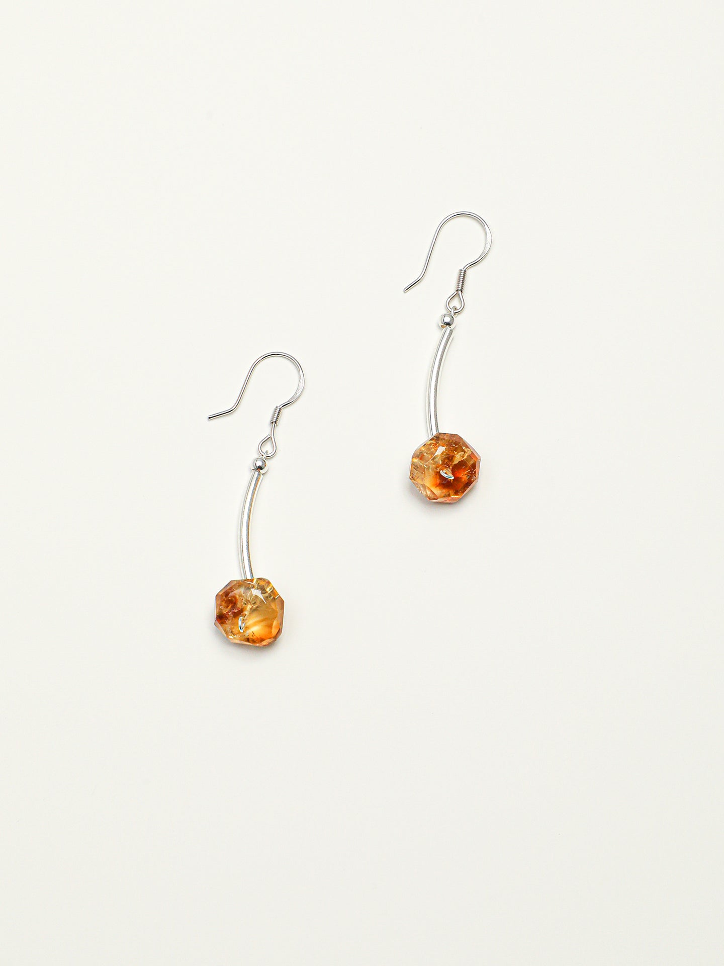 SENLORE Citrine Earrings – Detail Close-up