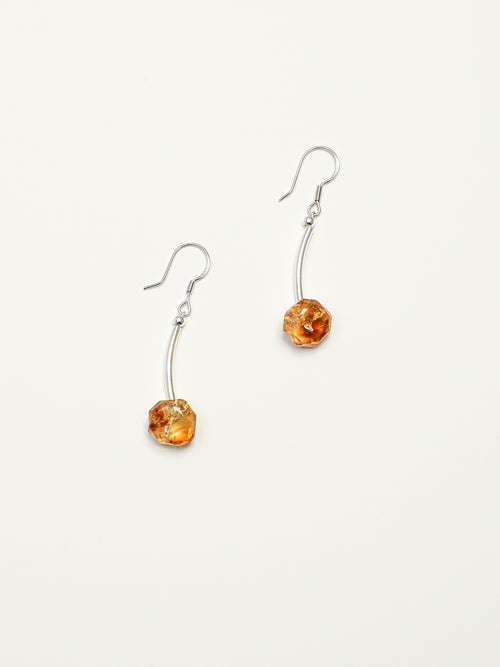 SENLORE Citrine Earrings – Detail Close-up
