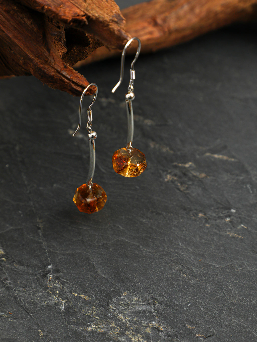 SENLORE Citrine Earrings – Side View