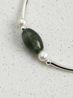 SENLORE Green Crystal Silver Ring Bracelet – Lifestyle Shot