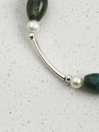 SENLORE Green Crystal Silver Ring Bracelet – Lifestyle Shot