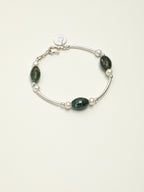 SENLORE Green Crystal Silver Ring Bracelet – Lifestyle Shot