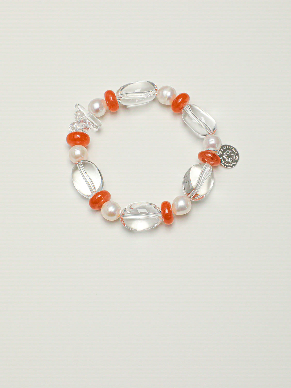 SENLORE Clear Quartz South Red Agate Bracelet – Side View