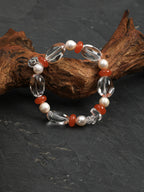 SENLORE Clear Quartz South Red Agate Bracelet – Lifestyle Shot