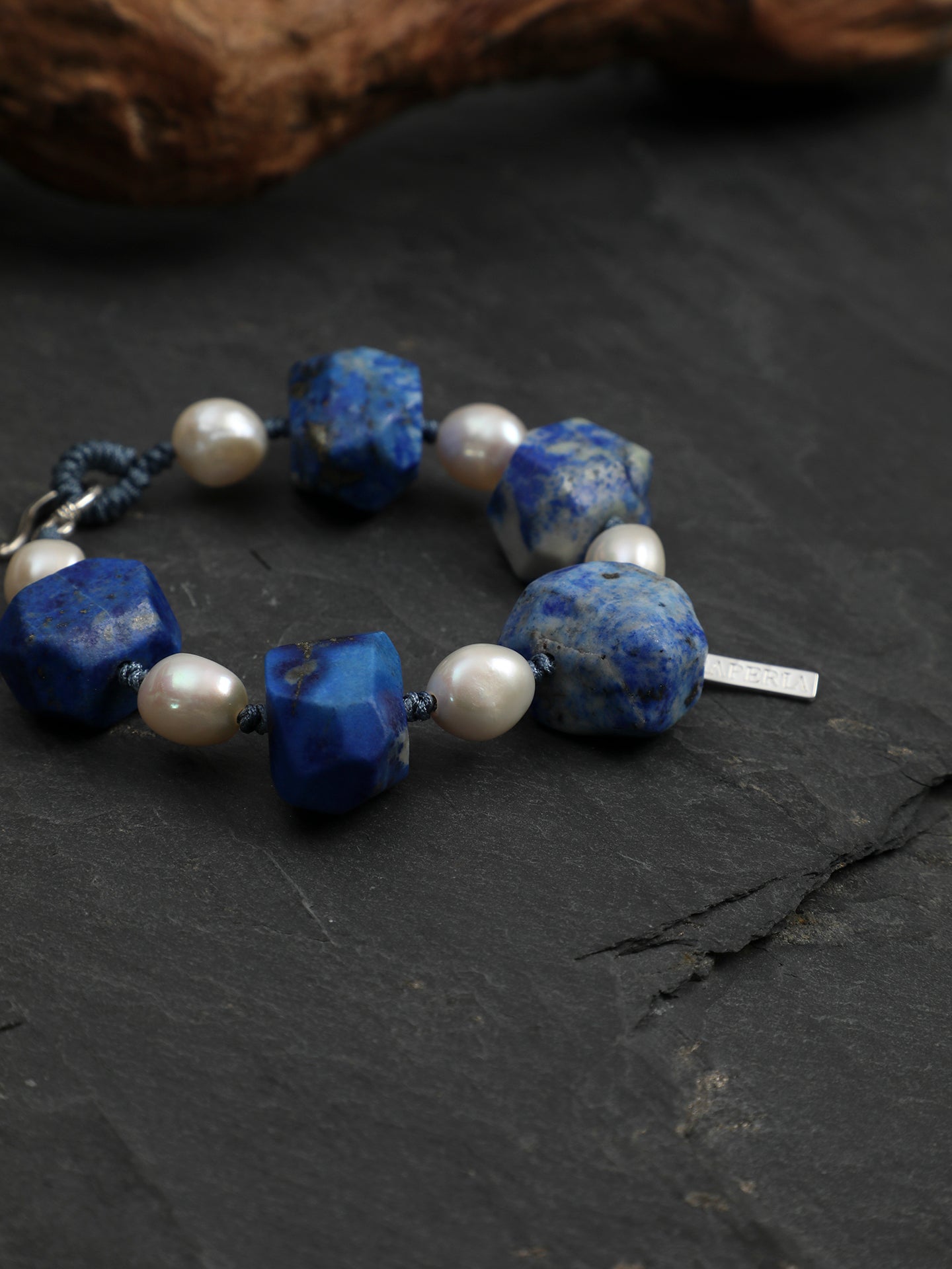 SENLORE Blue Lapis Lazuli Baroque Bracelet – Front View