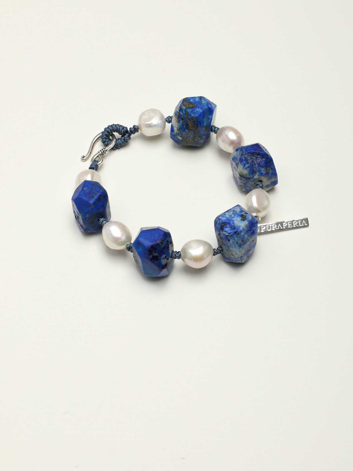 SENLORE Blue Lapis Lazuli Baroque Bracelet – Detail Close-up