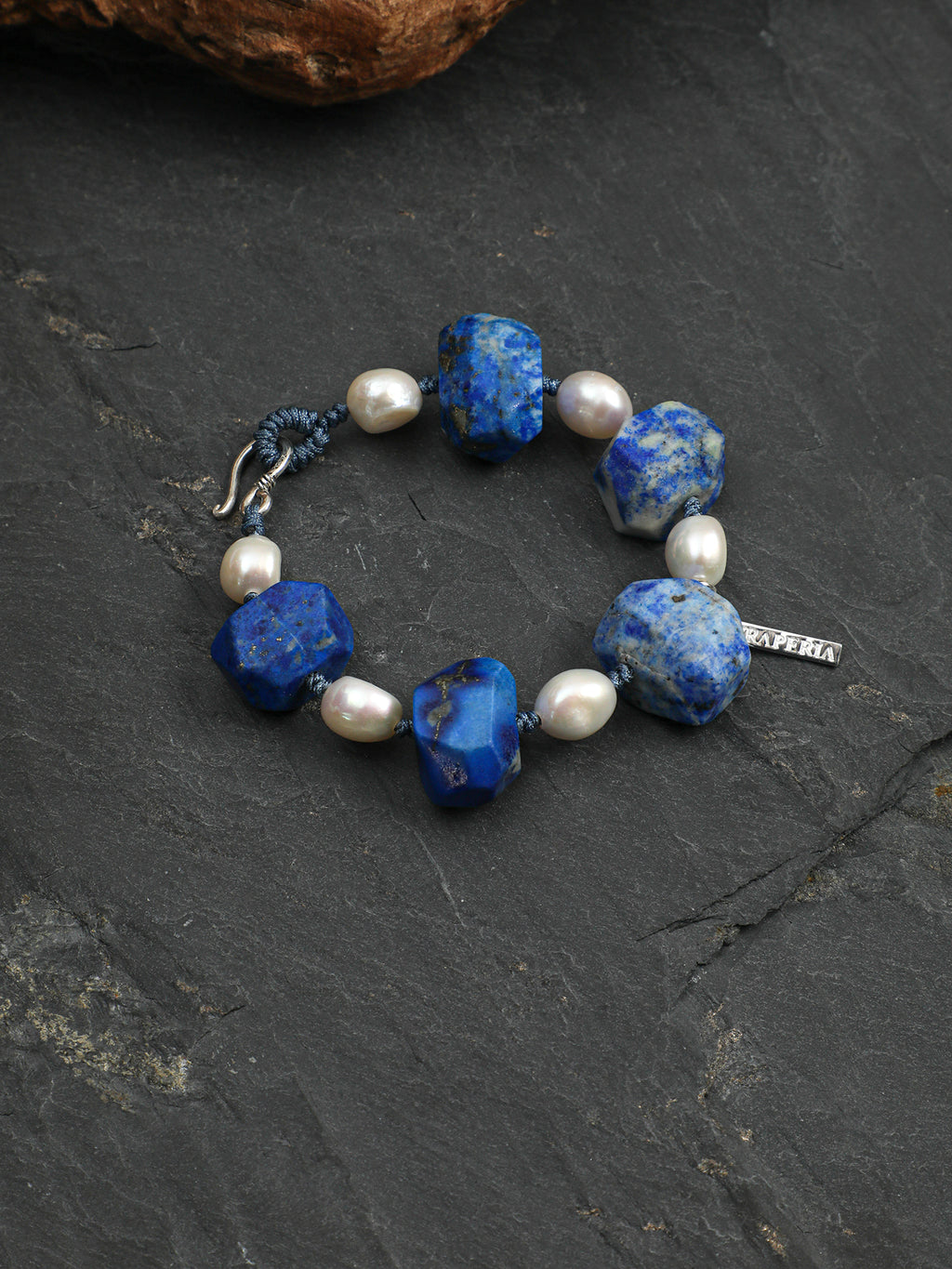 SENLORE Blue Lapis Lazuli Baroque Bracelet – Lifestyle Shot