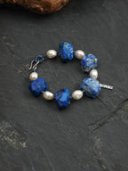 SENLORE Blue Lapis Lazuli Baroque Bracelet – Lifestyle Shot