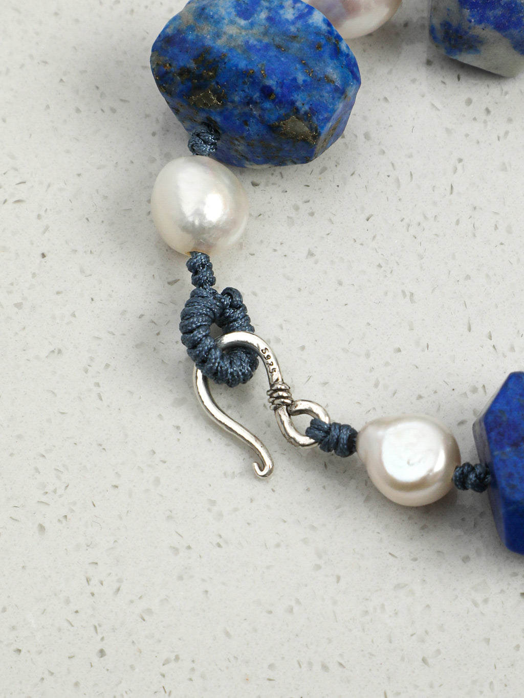 SENLORE Blue Lapis Lazuli Baroque Bracelet – Lifestyle Shot