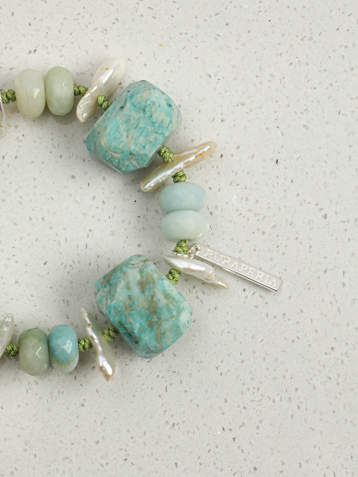 SENLORE Blue Long Tusk Baroque Bracelet – Lifestyle Shot