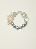 SENLORE Green Crystal Gray Baroque Bracelet – Detail Close-up