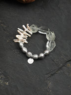 SENLORE Green Crystal Gray Baroque Bracelet – Lifestyle Shot